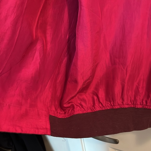 💯 Silk Bomber Jacket Plum reversible women possibly L or XL - Picture 4 of 7